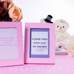 Khung ảnh cưới màu hồng ngọt ngào