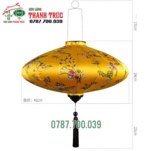 Lồng đèn đĩa bay vải lụa bóng