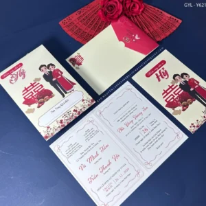 (GYL-Y6212) Thiệp cưới offset mẫu hiện đại giá rẻ